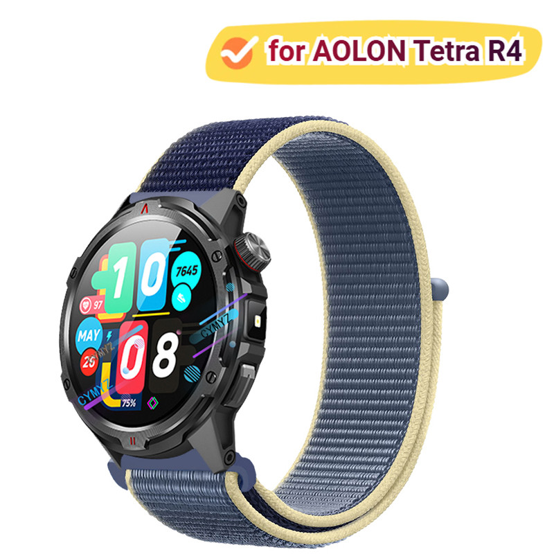 สําหรับ AOLON Tetra R4 สายไนลอนสําหรับ AOLON Tetra R4 สายนาฬิกาอัจฉริยะสายรัดข้อมือกีฬา