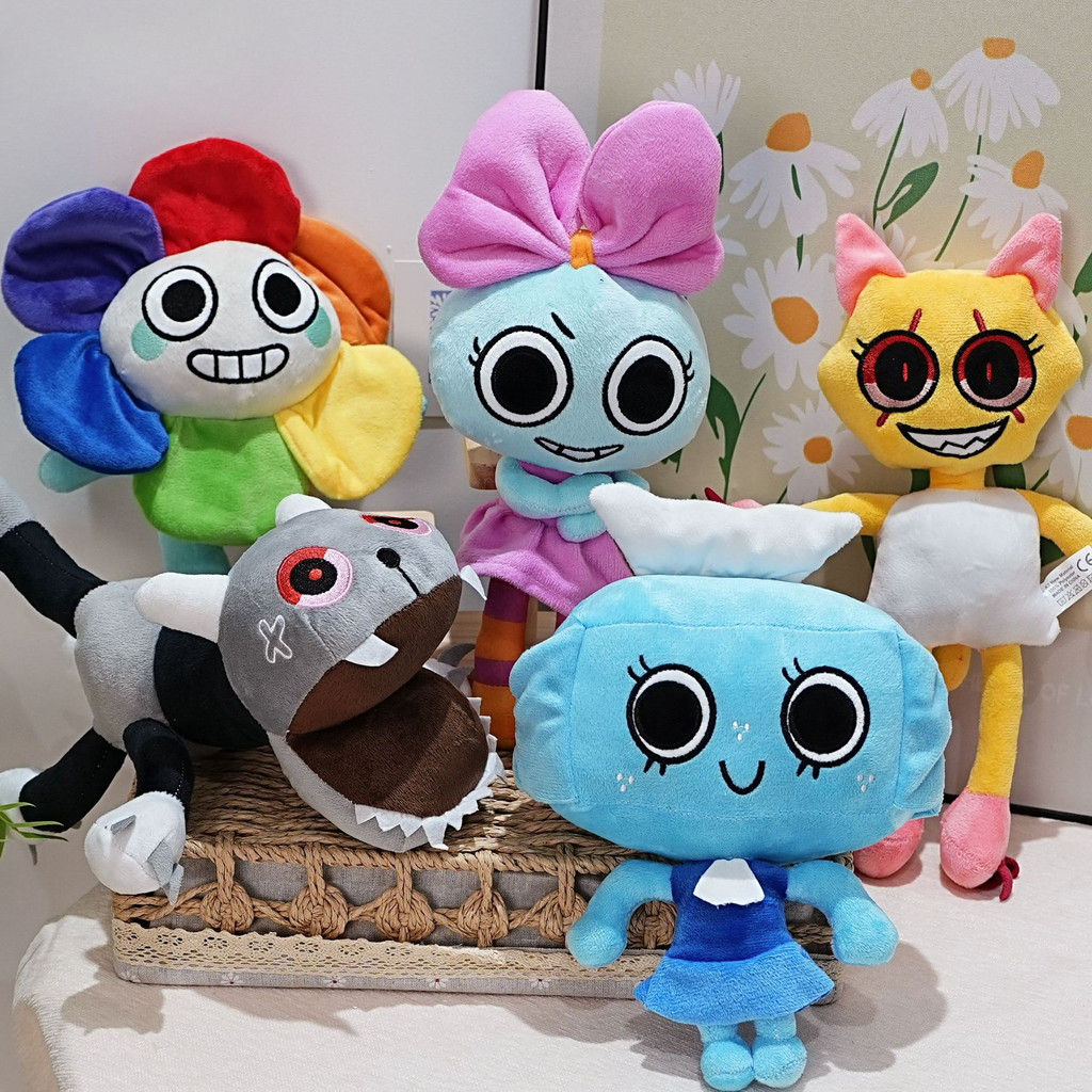 ของเล่นตุ๊กตาโลกของ Dandy Pebble Scraps Poppy Dandy Sprunki ของเล่นตุ๊กตานุ่ม