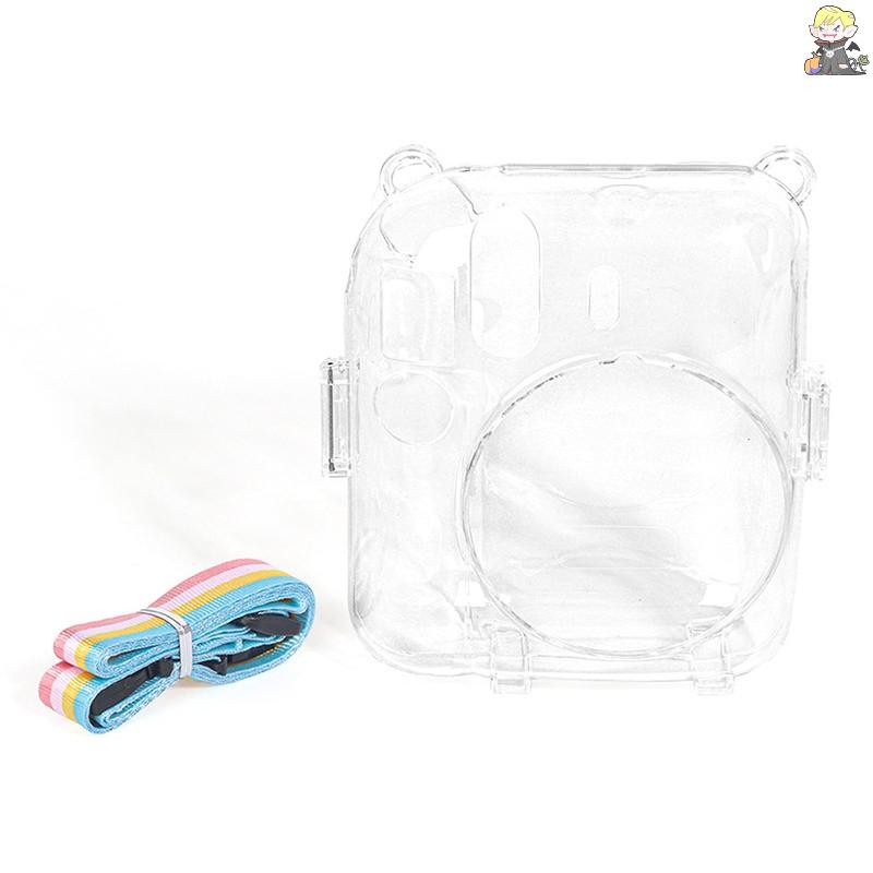 [CL] 1 PC Shiny Crystal Camera Case for Instax Mini 12 Transparent Glitter Cover Bag with Strap for Instax Mini 12 TH
