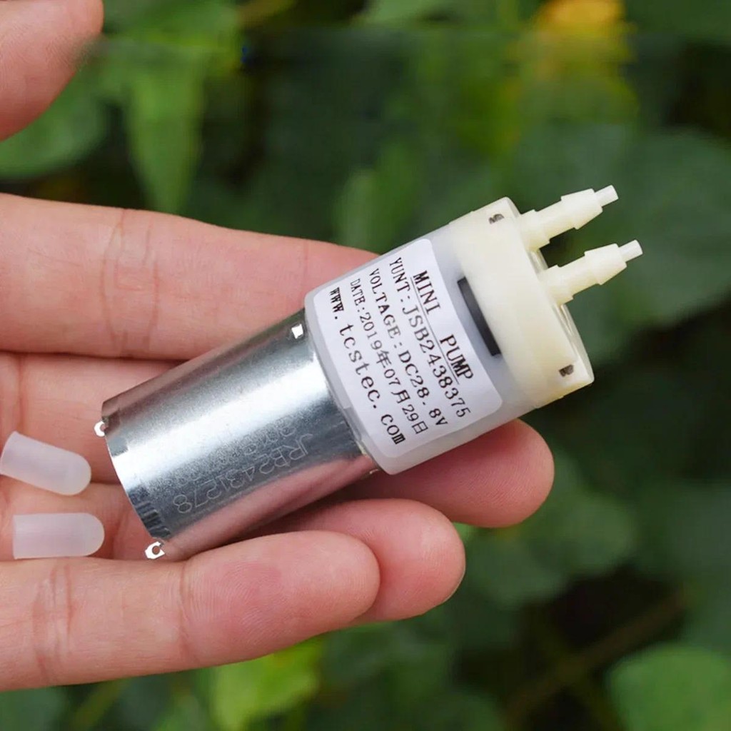 ปั๊มไดอะแฟรม Mini 370 มอเตอร์ DC 24V 40mA เสียงต่ําขนาดเล็ก Self-priming ปั๊มน้ําการใช้พลังงานต่ํา