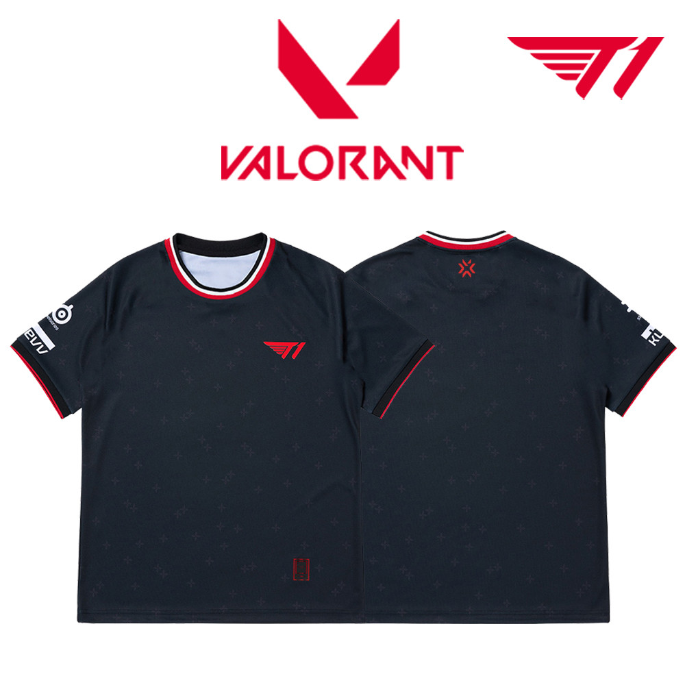 Valorant T1 Club 2025 Jersey Master Bangkok VCT Esports ชุดเสื้อยืดขนาดใหญ่สําหรับผู้ชายและผู้หญิงกี