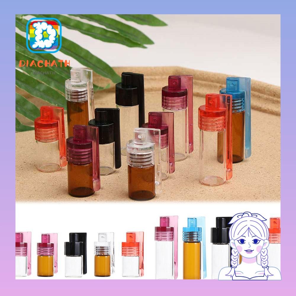 กล่องยา DIACHATH พร้อมช้อน Flip Household Glass Vial Storage Container