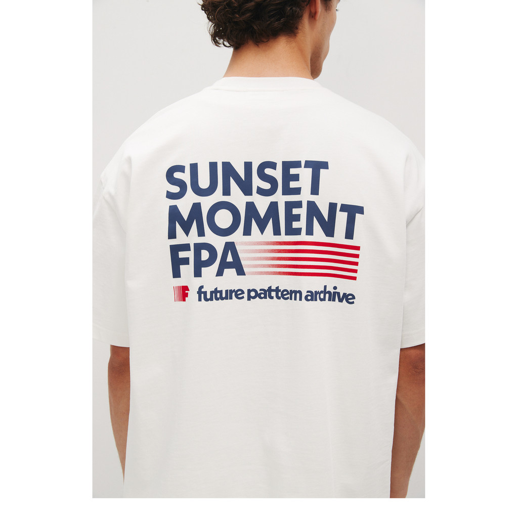 FPA กีฬาผ้าฝ้ายแท้ระบายอากาศ Typesetting พิมพ์แขนสั้นธุรกิจแห่งชาติสวมใส่ฤดูร้อนหลวมรอบคอขนาดใหญ่