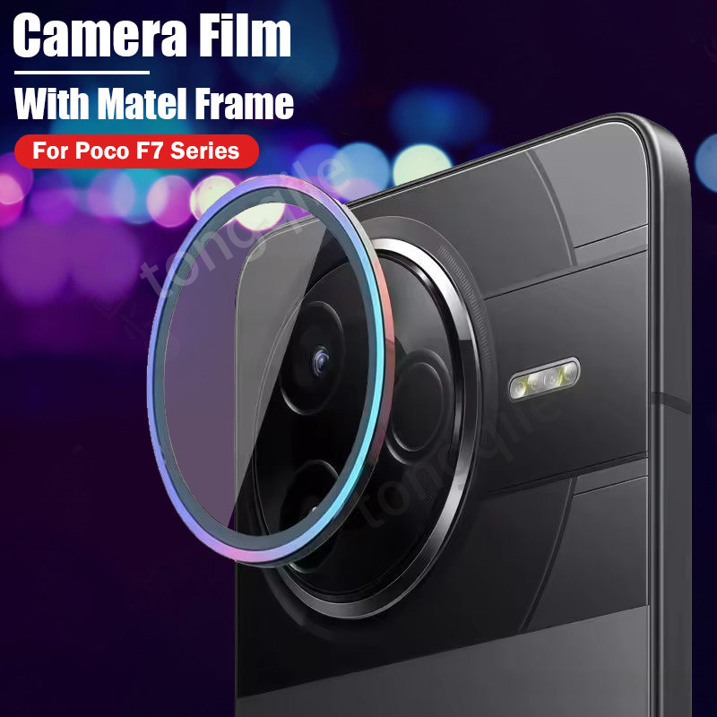 3 in 1 ฟิล์มกล้องสําหรับ Poco F7 Pro Ultra F7Pro F7Ultra PocoF7 5G 2025 Xiaomi แหวนโลหะป้องกัน HD เล