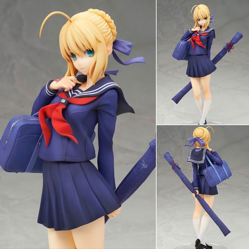 Fate/grand Order Lancer Alter (ชุดนักเรียน Ver.) 18 ซม.Sabre fgo รูปรุ่น beauty girl Animation ชุดศิ