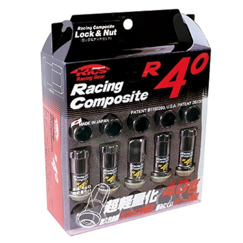 Kyo-Ei Racing Composite R40 M12 P1.25 Lock&Nut Neo Chrome 20P Rc-13N RC-13K