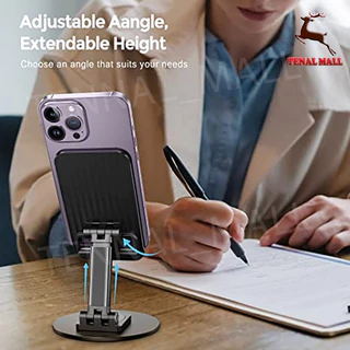 ที่วางโทรศัพท์ (คละสี) หมุนได้ 360 องศา วัสดุโลหะ แบบพกพา พับได้ สำหรับ ipad แท็บเล็ต และมือถือ
