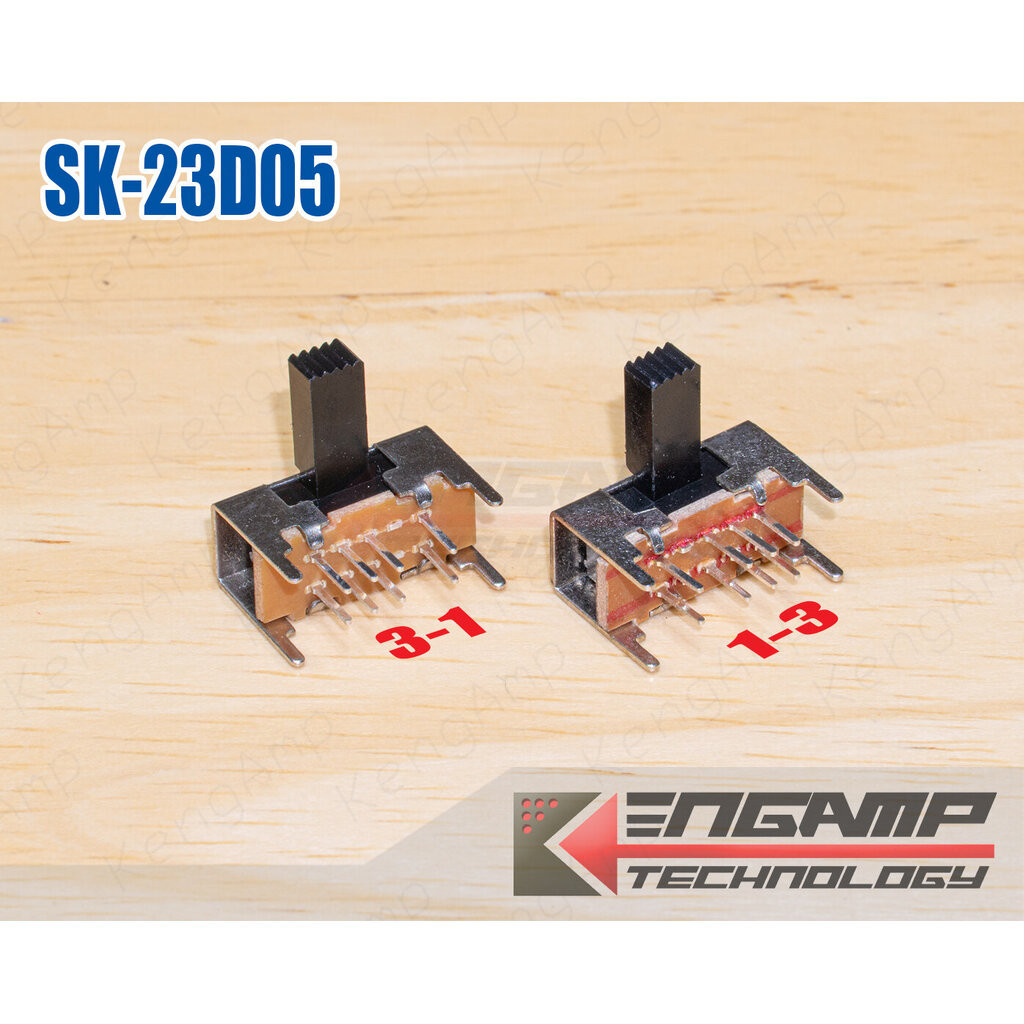 (10ตัว) [SW] SK-23D05 (2P3T) X=9mm เลือกรุ่นด้านใน