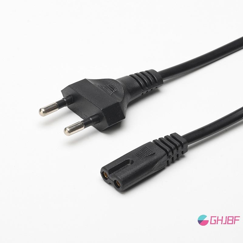 GHJBF] คุณภาพสูง 0.6 M EU สายไฟ 8 Euro Plug สาย AC สําหรับ TV Monitor Power Supplies สนทคอเต่าเดิม