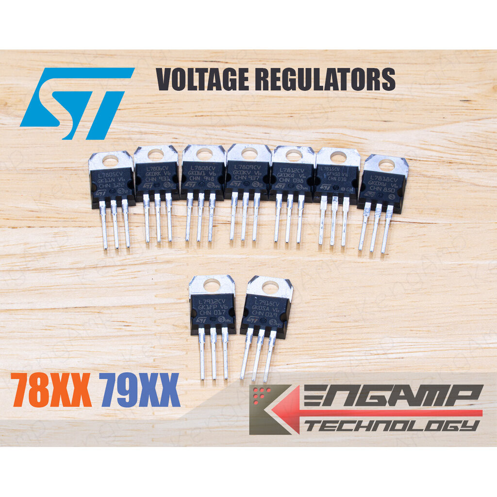 (มีตัวเลือก) [IC] L7805CV L7806CV L7808CV L7812CV L7915CV L7815CV L7915CV Regulator 1.5A STmicroelec