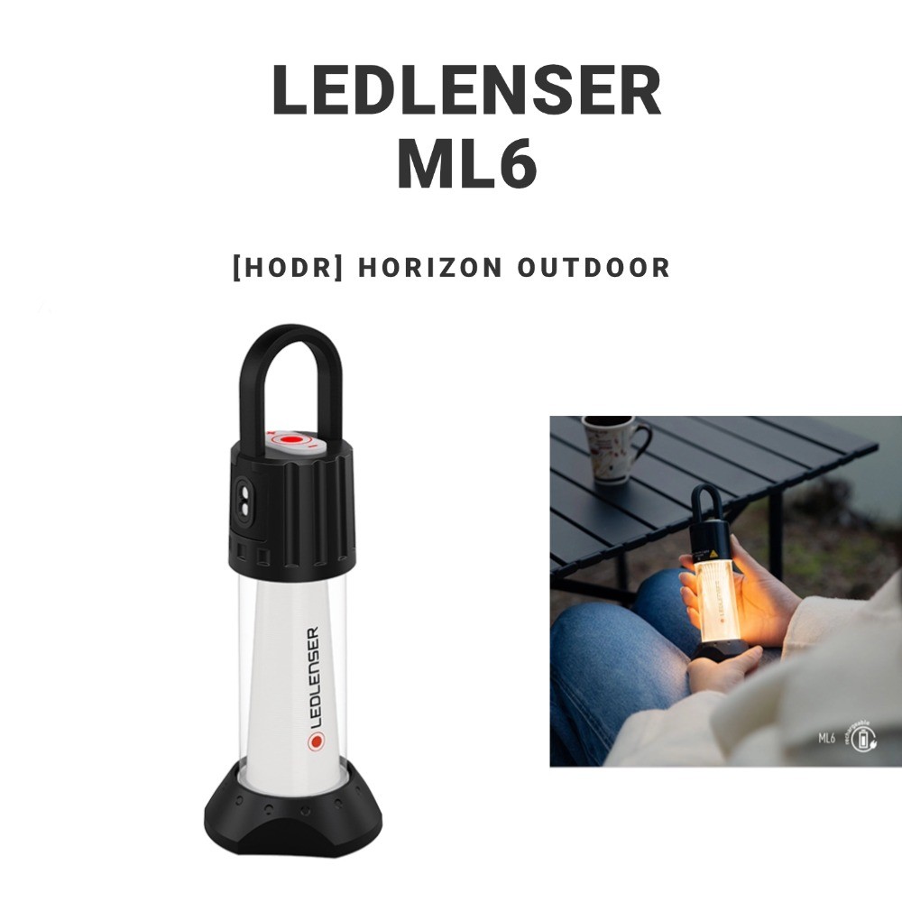 [HODR] Ledlenser ML6 รวมแบตเตอรี่แบบชาร์จไฟได้แม่เหล็กกันน้ําไฟแคมป์ปิ้ง LED Lenser สําหรับการตั้งแค