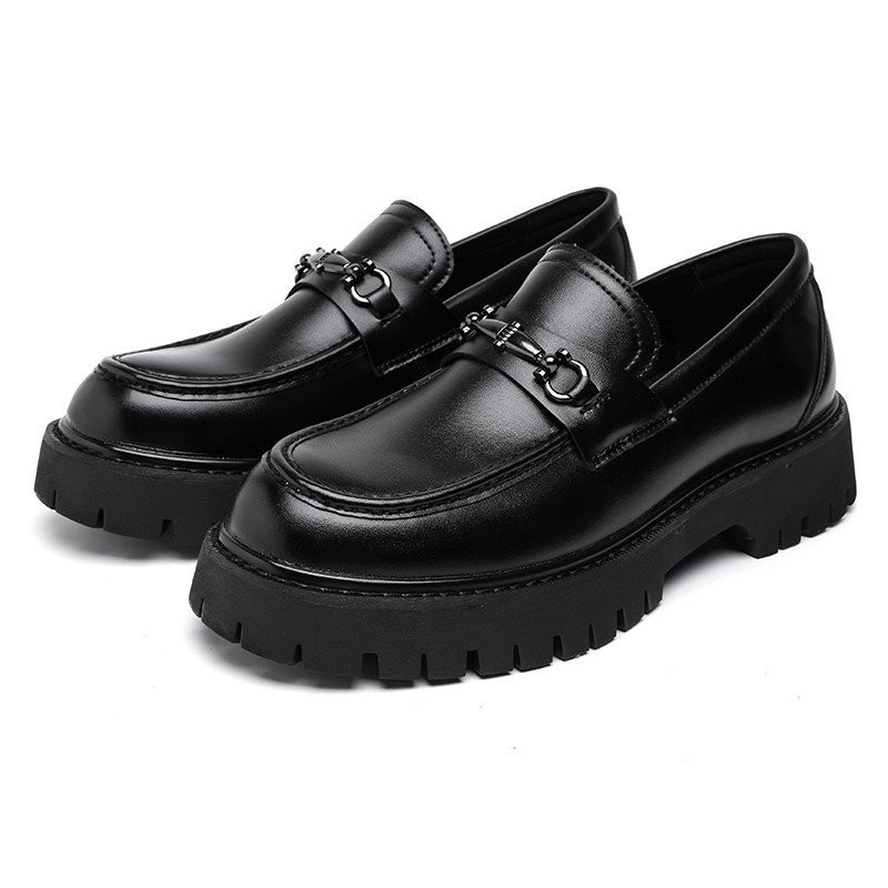 Men Casual Leather Shoes Luxury Formal Shoes Matte Platform Business Leather Shoes Loafers JALC