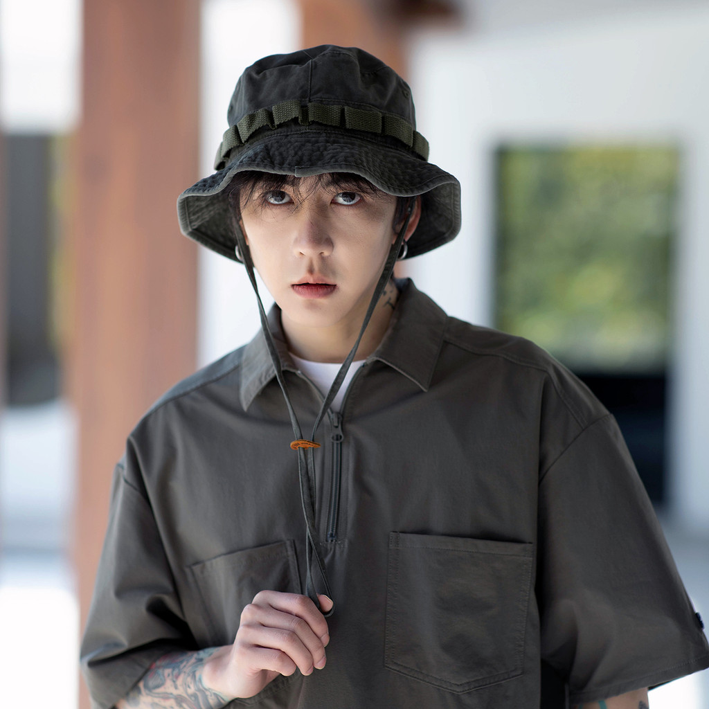 ✨2025 topi lelaki Bucket Fisherman Finestate แฟชั่นแบรนด์ญี่ปุ่น Functional Bucket หมวกผู้ชายฤดูร้อน