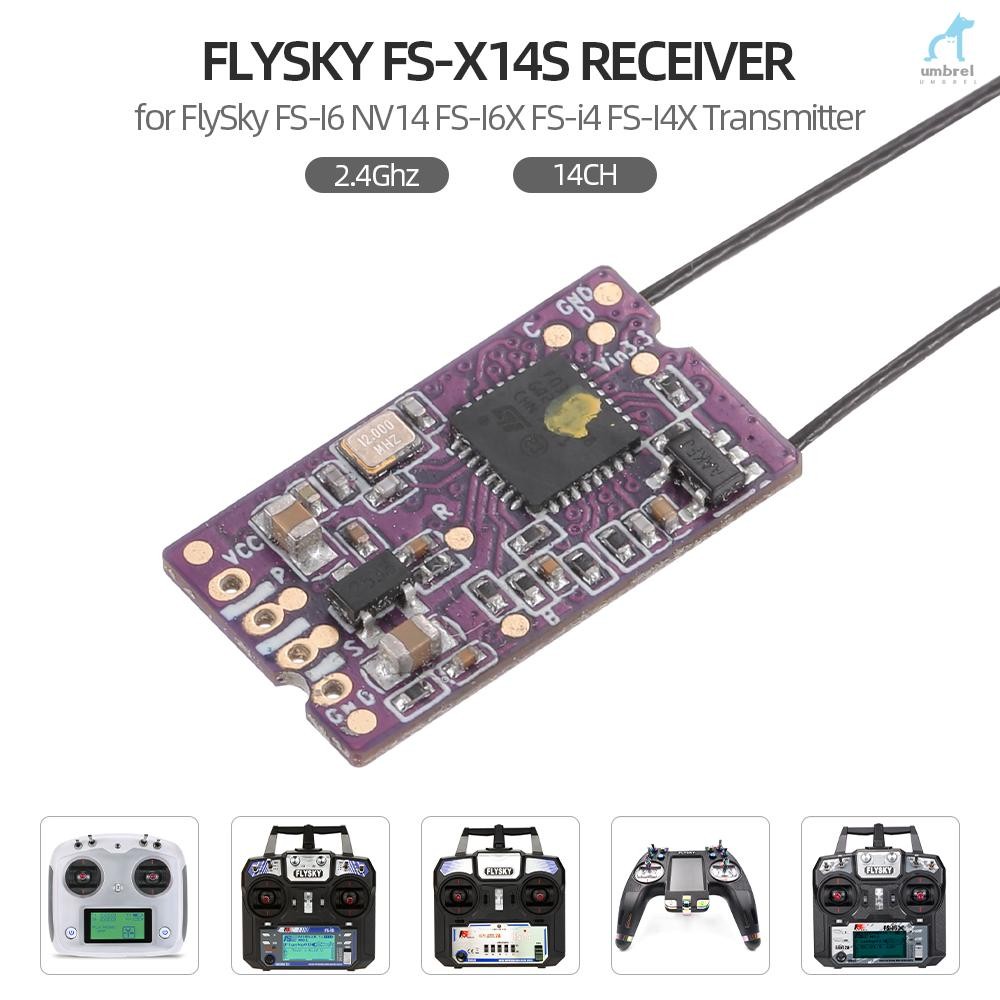 FlySky FS-X14S ตัวรับสัญญาณ 2.4 Ghz 14CH PPM S.BUS สัญญาณเอาต์พุตสําหรับ FlySky FS-I6 NV14 FS-I6X FS
