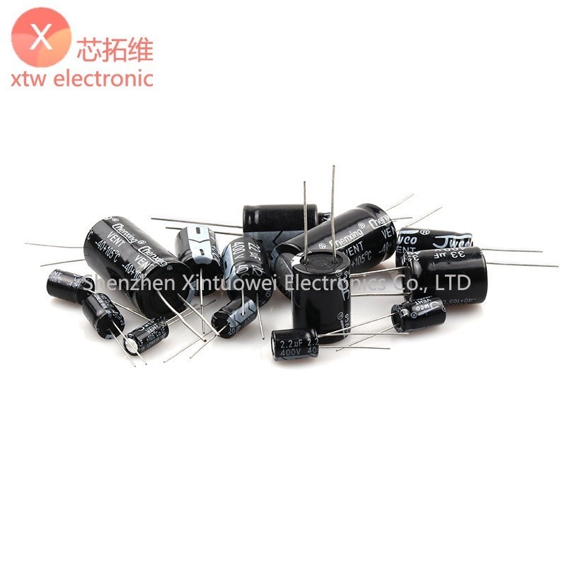 35V อลูมิเนียม Electrolytic Capacitor องค์ประกอบ 35V 220UF 470UF 1000UF 2200UF 3300UF Radial Capacit
