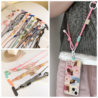 🌈INS💜สายคล้องโทรศัพท์มือถือแบบทอด้วยมือ สายคาดไหล่ยาวป้องกัน…