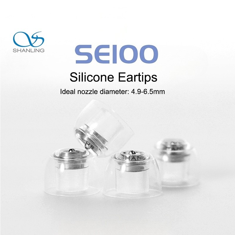 SHANLING SE100 ซิลิโคน Eartips หูเคล็ดลับในตัวโลหะ Divider ลดวินาที Harmonics ลด Distortion สําหรับ 