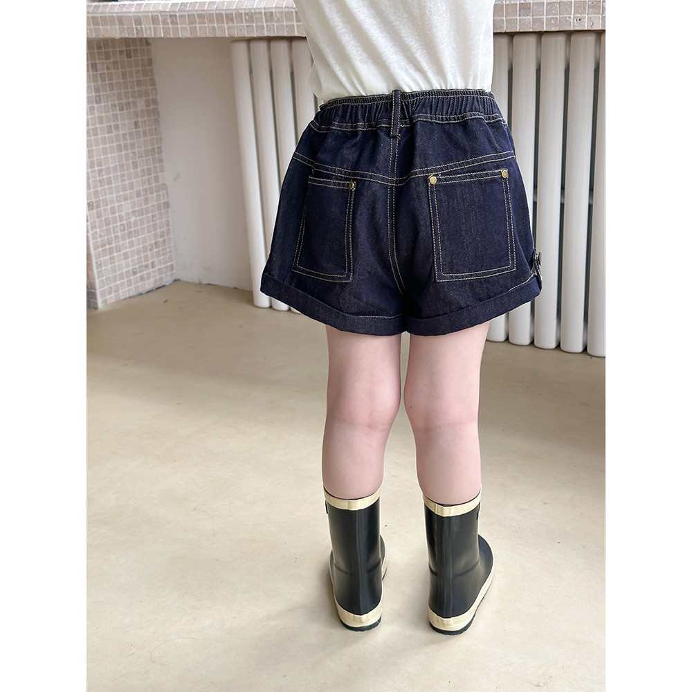 เด็กกางเกงขาสั้นผ้ายีนส์สาวฤดูร้อนเวอร์ชั่นเกาหลีสบายๆทุกการแข่งขันกางเกงแฟชั่น - รูปที่ 4