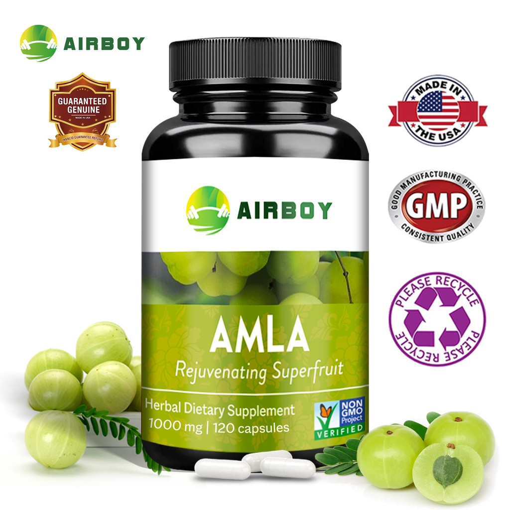 อาหารเสริมเพื่อการฟื้นฟูและโดยรวมดี - แคปซูล Amla Emblica ออร์แกนิก - การเก็บเกี่ยวในป่า
