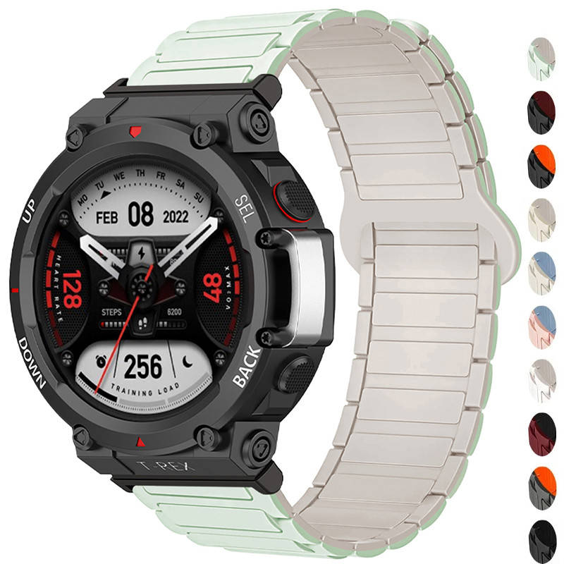 สายรัดห่วงแม่เหล็กสําหรับ Amazfit T-Rex 2 3 Ultra สายนาฬิกาสร้อยข้อมือกีฬาสําหรับ Amazfit Trex Pro T Rex เปลี่ยนเข็มขัดสมาร์ทวอทช์