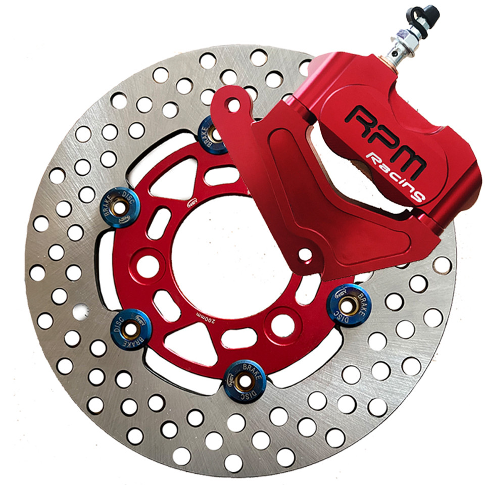 รถจักรยานยนต์เบรค Calipers พร้อมแผ่น 200x70 มม.ชุดสําหรับ Honda DIO AF27/28 /18 ZX AF34 /35/36 ลอย Rapid cooling ผ้าเบรค