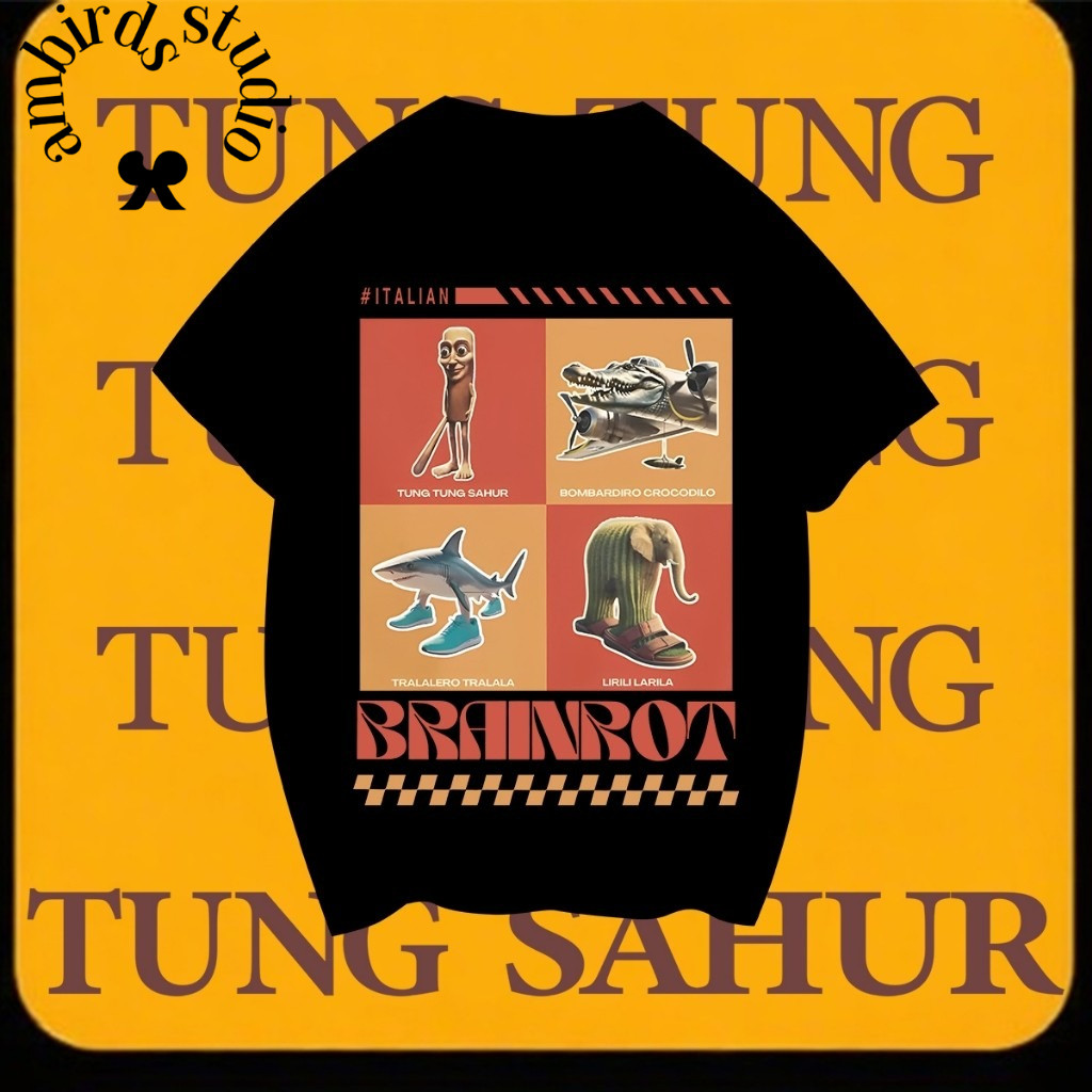 Ambirds & เสื้อ Tung Tung Tung Sahur T-shirt เสื้อยืดตลกๆ  S-5XL#06
