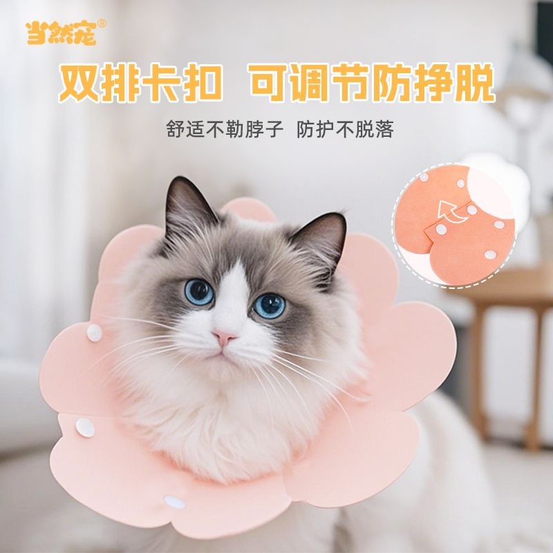 ปลอกคอสัตว์เลี้ยงหลังผ่าตัดเครื่องมือที่มีประโยชน์ป้องกันการเย็บ 360°แยกแผล Less Licking Fast 11.28