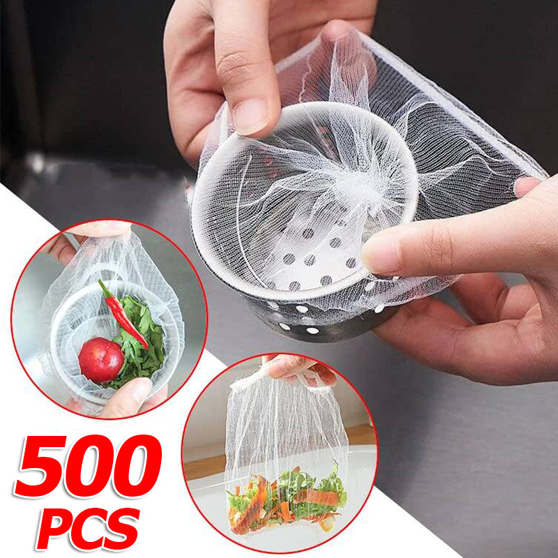 100-500ชิ้นครัวทิ้งอ่างล้างจานตาข่ายกรอง/ป้องกันการอุดตันอ่างล้างจานรั่วกรองหน้าจอ