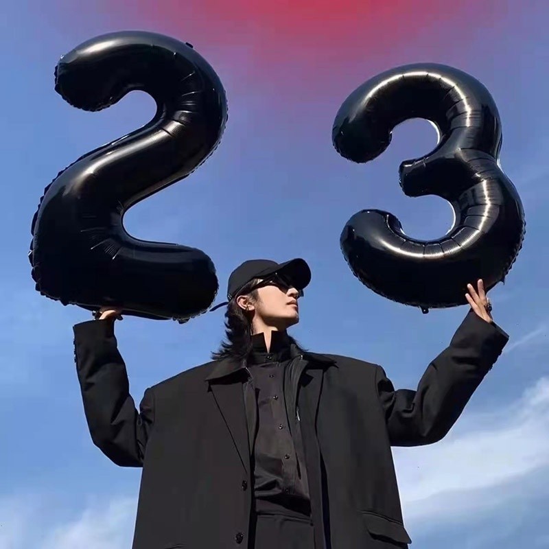 ลูกโป่งฟอยล์ฮีเลียม รูปตัวเลข ขนาดใหญ่ 32 นิ้ว 0-9 สีดํา สําหรับตกแต่งปาร์ตี้วันเกิด งานแต่งงานเด็กงานเลี้ยงวันเกิด32นิ้วบอลลูนตัวเลขสีดําตกแต่งฉากเค้าโครง