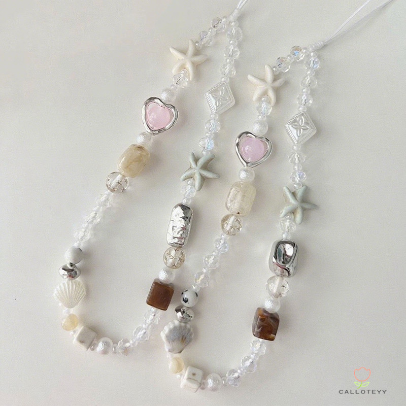 สายคล้องโทรศัพท์ลาย Island Sweetheart สุดเรียบง่าย สายคล้องกล้องแฟชั่นระดับไฮเอนด์ ประดับลูกปัด -CY