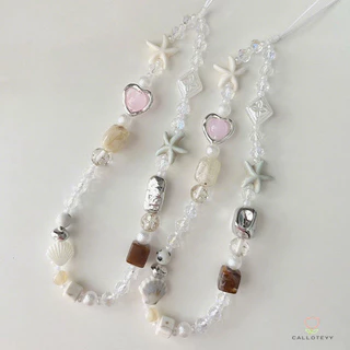 สายคล้องโทรศัพท์ลาย Island Sweetheart สุดเรียบง่าย สายคล้องกล้องแฟชั่นระดับไฮเอนด์ ประดับลูกปัด -CY