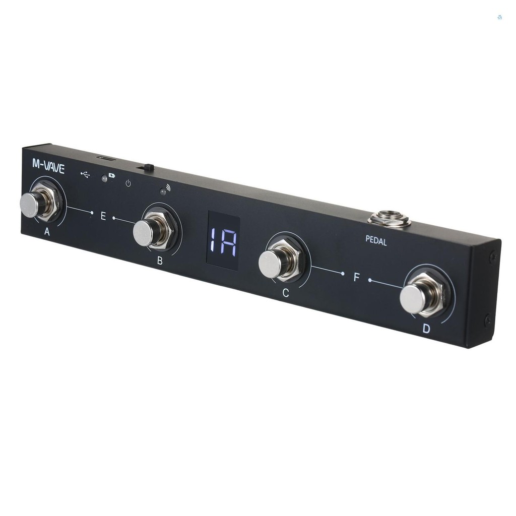 M-vave ช็อกโกแลต BT คอนโทรลเลอร์ MIDI ไร้สายแบบชาร์จไฟได้ 4 ปุ่มแบบพกพา MIDI ตัวควบคุมเท้าเหยียบ APP ควบคุม