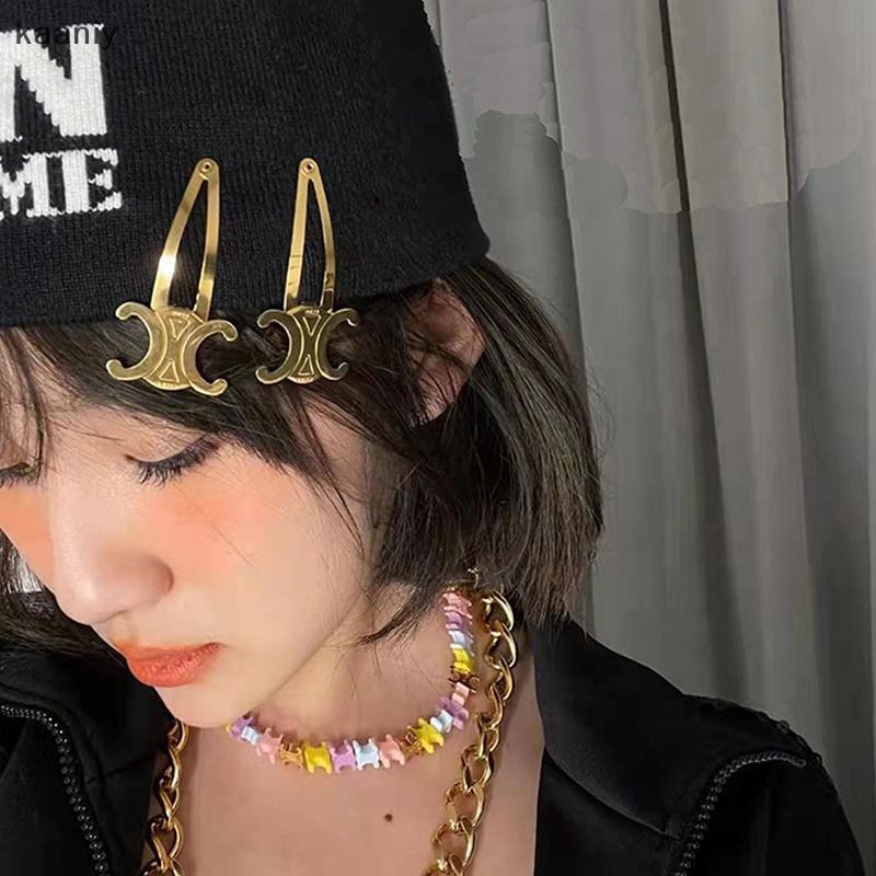 [KAN] Triumphal Arch Side Clip Vintage Fashion Hair Accessories Ins Cool Style Headwear Women Geometric Unique Design Bangs Clip FXH