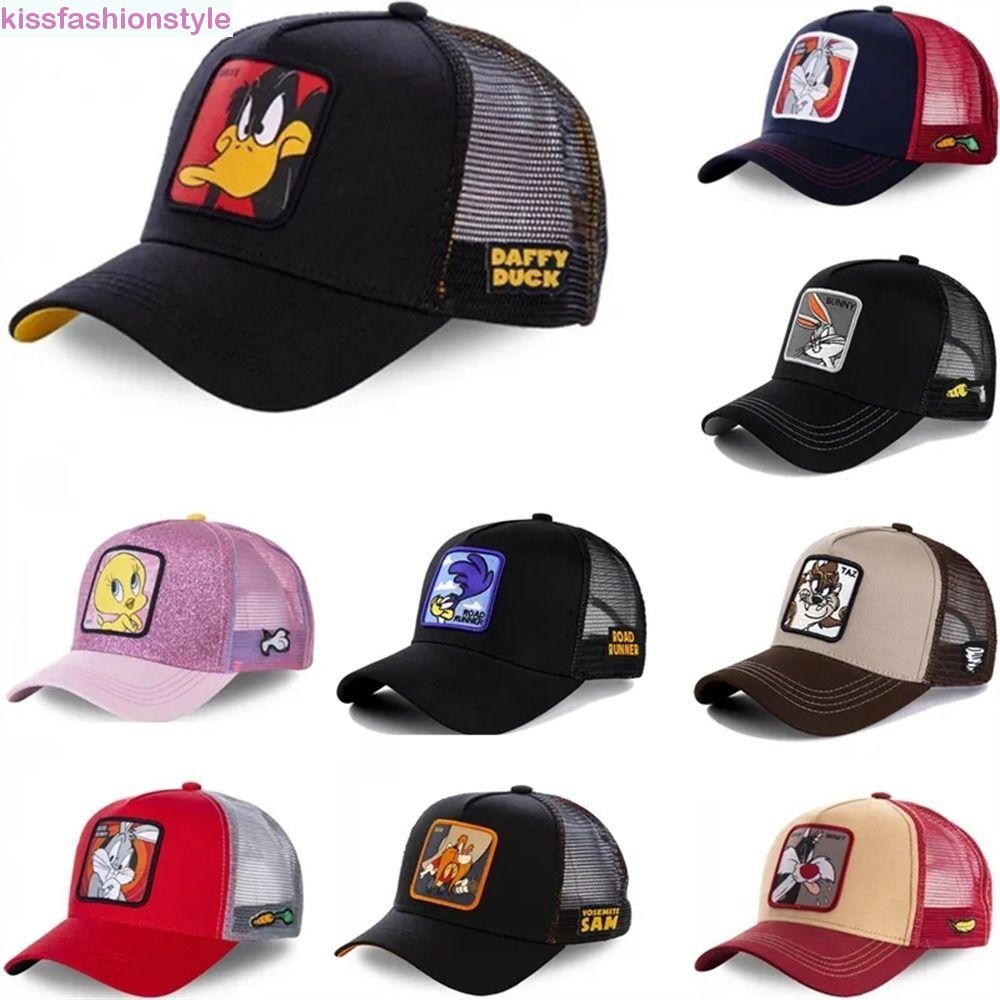 Kissfashionyle การ์ตูน Snapback หมวก, Hip Hop Breathable เบสบอลหมวก,แฟชั่นตาข่ายหมวกผ้าฝ้ายอะนิเมะ Trucker หมวกกีฬากลางแจ้ง