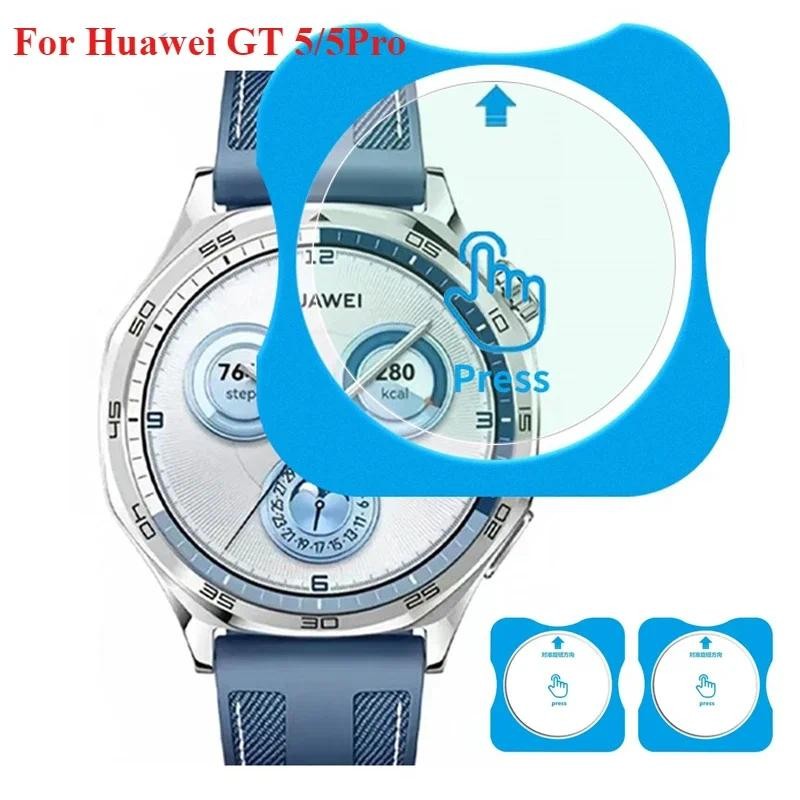 ฟิล์มกระจกนิรภัยสําหรับ Huawei Watch GT5 46 มม.ป้องกันหน้าจอกระจกนิรภัยสําหรับ Huawei Watch GT5 pro 42/46 มม.Quick Fit พร้อมการจัดตําแหน่งป้องกันฟิล์มอุปกรณ์เสริม
