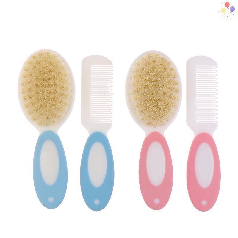 [CO] 2 ชิ้น/เซ็ตแบบพกพานุ่มทารกแรกเกิดแปรงผมเด็กทารกหวีเด็ก Hairbrush TH