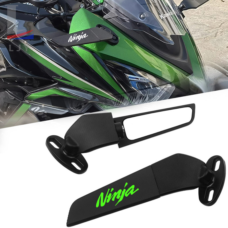 สําหรับ Kawasaki NINJA 1000 SX NINJA H2 R Z900RS Z 750 ZX6R ZX10R รถจักรยานยนต์ CNC กระจกมองหลังปีกคงที่
