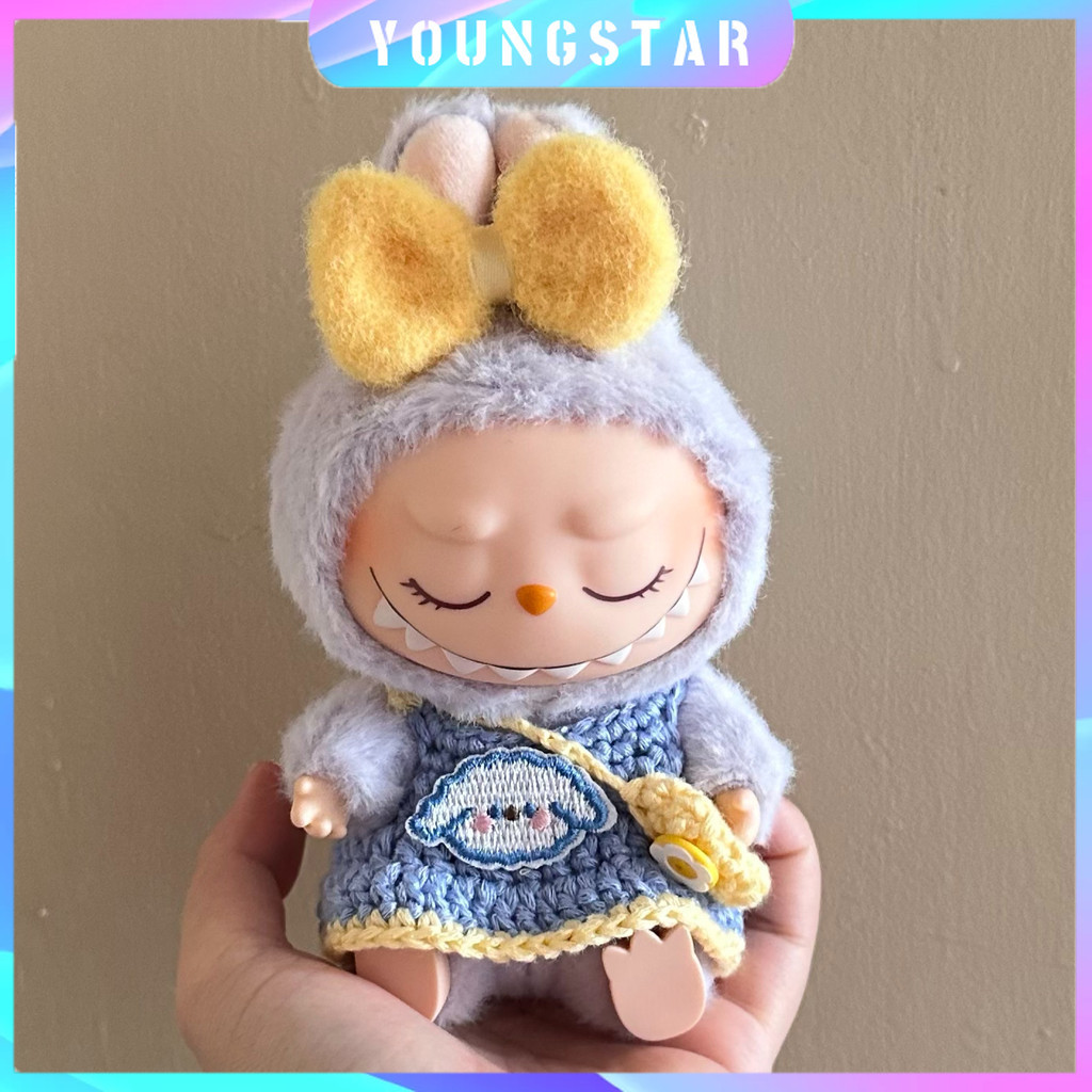 Labubu เสื้อผ้าเด็ก macaron เสื้อผ้าน่ารักอุปกรณ์เสริม Match Hoodies ตุ๊กตาอุปกรณ์เสริมน่ารักตกแต่งผ้าเล็กๆสําหรับ labu ชุด