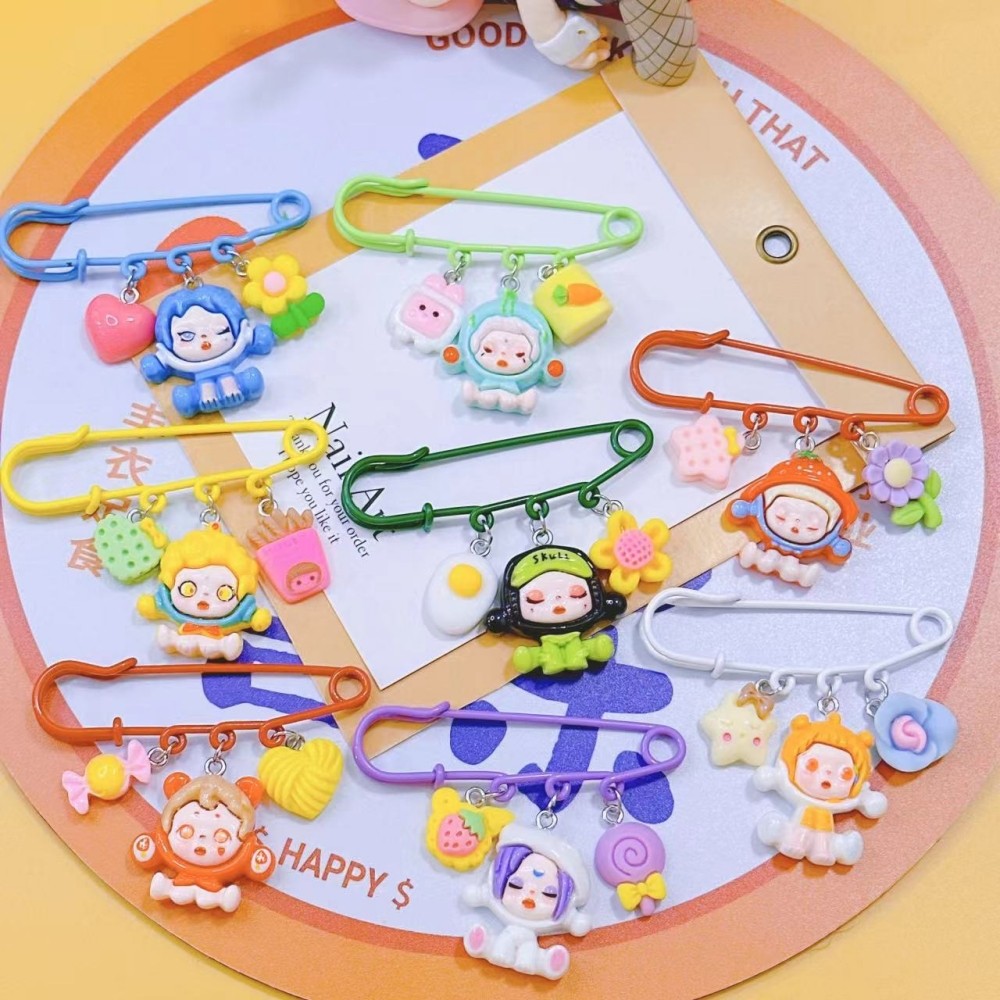 เข็มกลัดเมล็ดน่ารักสีเรซิ่นหมุดยาวสีสันสดใส DIY PPMT