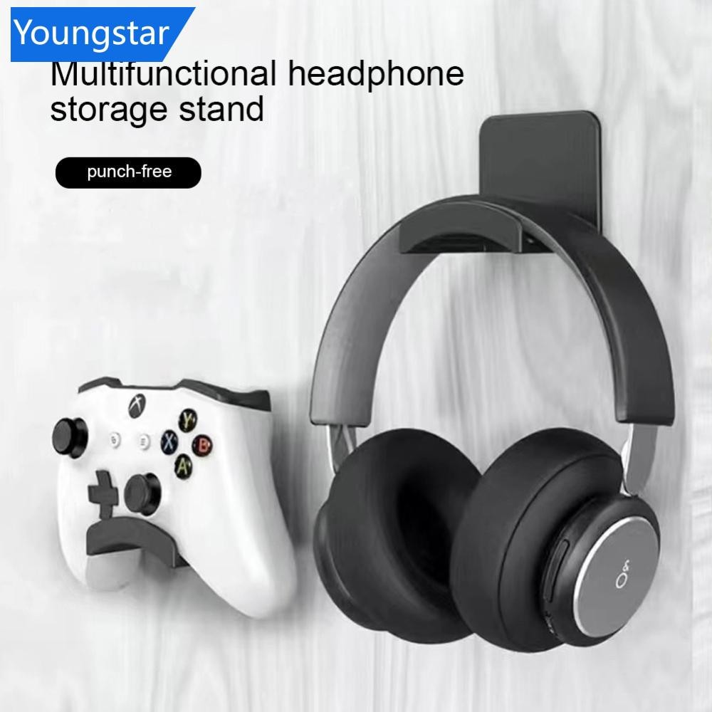 Ys Universal ขาตั้งหูฟังพลาสติกแขวนผนังใต้โต๊ะชุดหูฟัง Rack Holder รองรับสําหรับหูฟังสําหรับเล่นเกมวงเล็บ D8L5