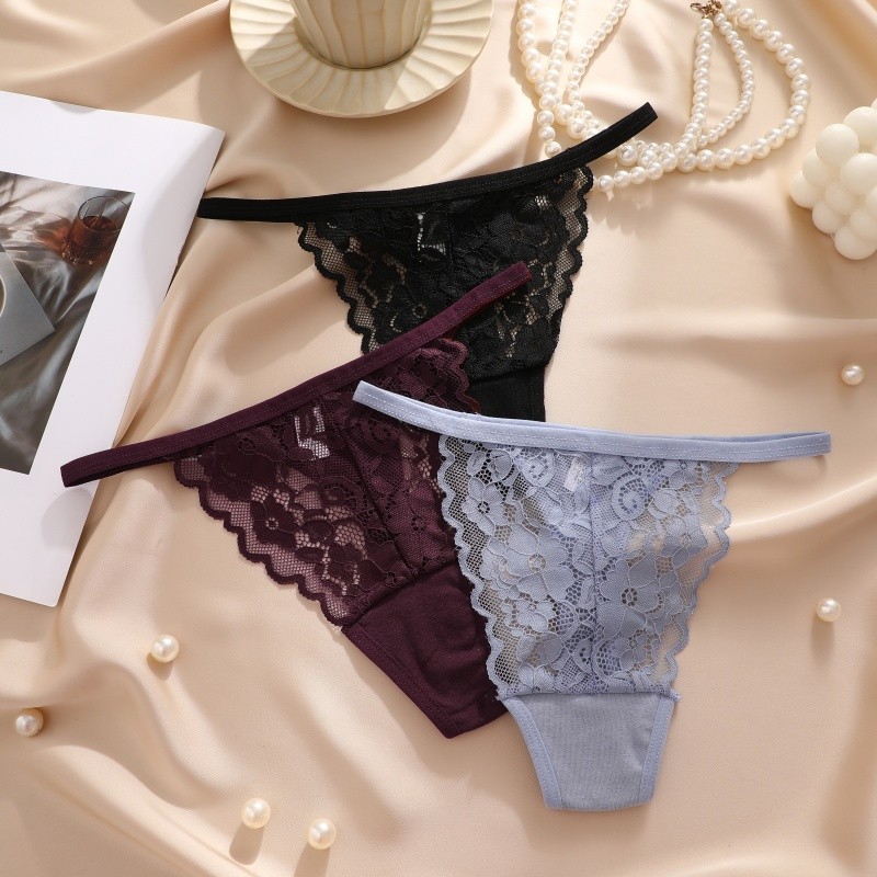 Allofme ผู้หญิงเซ็กซี่ G-String Cotton FashionT กลับชุดชั้นในหญิงต่ําเอวทอง