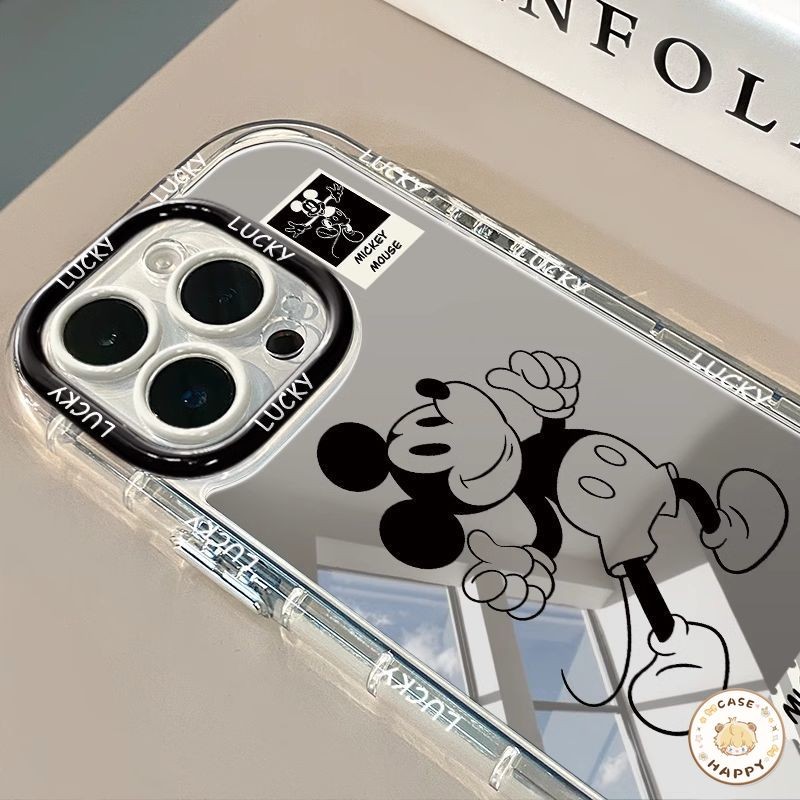 ลายการ์ตูนคู่รักมิกกี้เม้าส์สุดน่ารัก เคสiPhone 16 15 11 Pro Max 7Plus 13 12 14 Pro Max XS X XR Max 8 15 7 Plus SE 2020