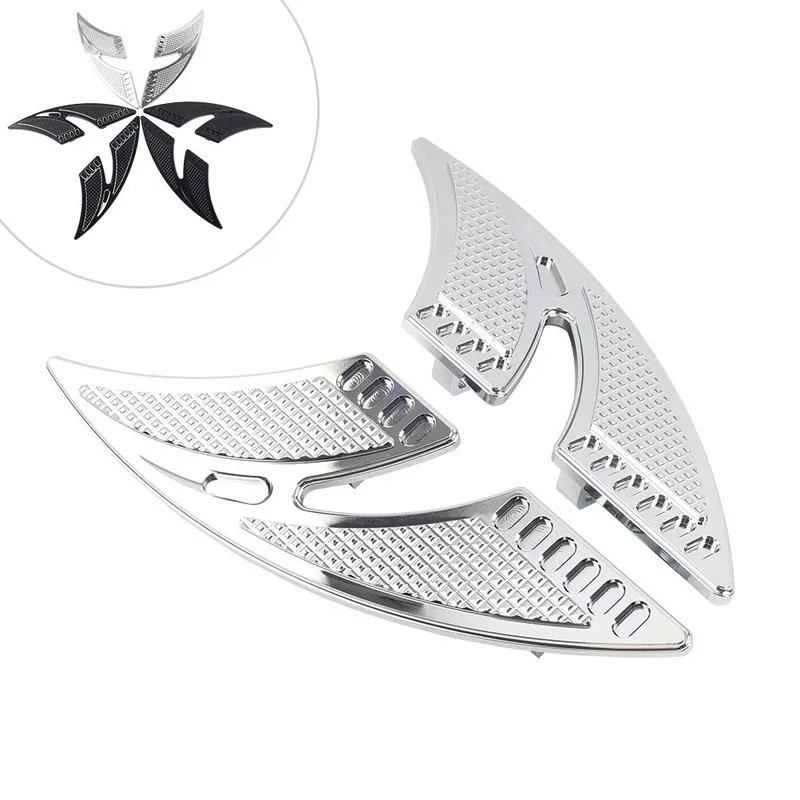 Mo Aluminum Motorcycle Rear Floorboards FootPegs Foot Rest Board For Harley Davidson Touring 1993-la