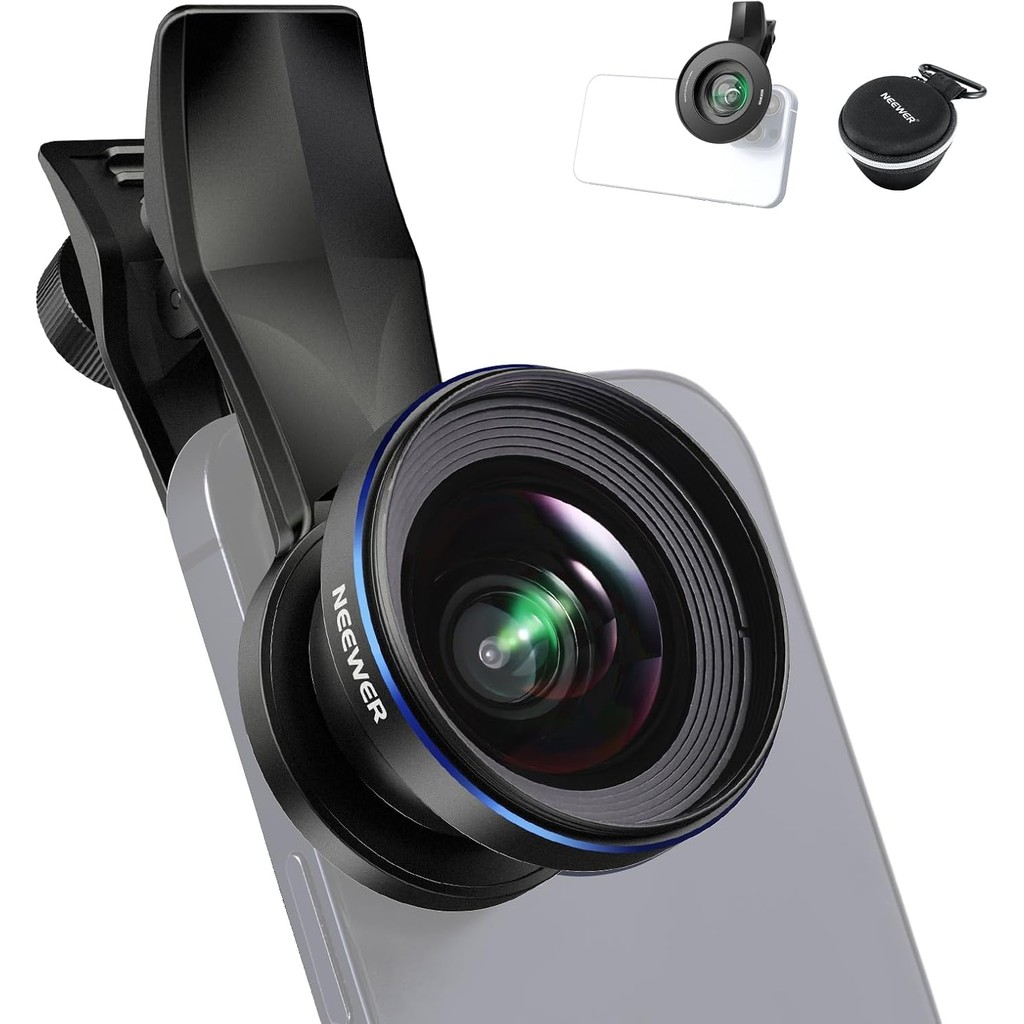 Neewer LS-42 PRO 18mm 100° เลนส์มุมกว้างพร้อมคลิปเลนส์ & อะแดปเตอร์ฟิลเตอร์ 67 มม