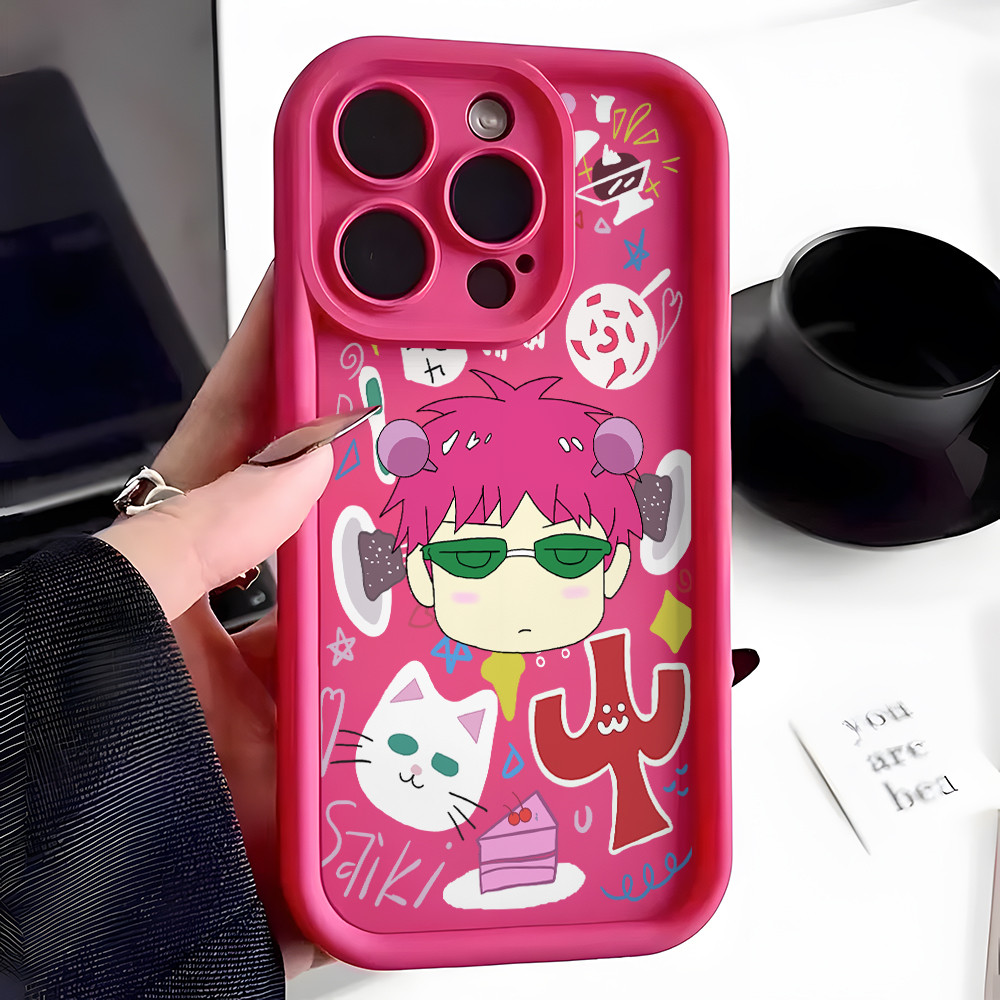 Saiki Kusuo เคสโทรศัพท์สําหรับ iPhone 16 15 14 Plus 13 12 11 iPhone16 iPhone13 Pro Max X Xs XR 8 7 Soft TPU บันไดฝาครอบ