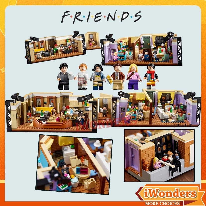 10292 The Friends Apartments Building Blocks 7minifigures เรื่องตลกตลกของ Rachel Monica Reappear ของเล่นของขวัญ