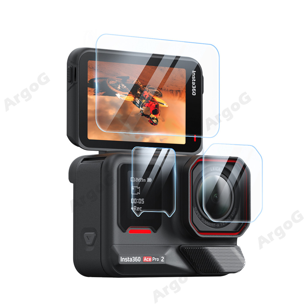Amagisn กระจกนิรภัยป้องกันหน้าจอสําหรับ Insta360 Ace Pro 2 9H ความแข็ง Ultra Clear Protection Ace Pro 2 อุปกรณ์เสริม
