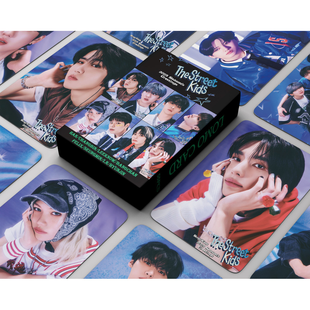 55 ชิ้น STERAY KIDS GIANT Lomo การ์ด YOUR HERO STREET KIDS ATE SEASONS GREETINGS 2025 Photocards Straykids HELIX BANGCHHAN CHANGBIN HAN LEE KNOW โปสการ์ดพร้อมสต็อก SX