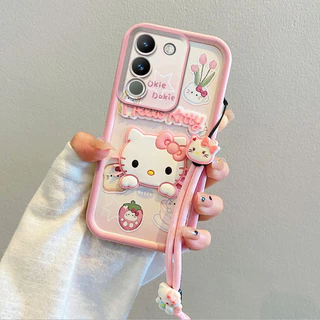 สําหรับ vivo s1 s1 pro v25 v25e v25 pro v27 v27e v27 pro v29 v29e v29 pro v30 v30e v30 pro v30 lite y200 4g 5g เคสโทรศัพท์สุภาพสตรีล้อมรอบกันกระแทกเทปซิลิโคน