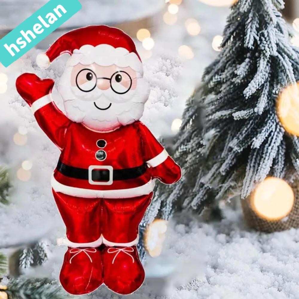Hhshelanf6 ลูกโป่งฟอยล์, Christmas Series Xmas Tree Xmas Party เครื่องประดับบอลลูน, ของเล่นเด็กขนาดใหญ่ขาตั้งโดย Air Standing บอลลูนบ้านปี Party Supply